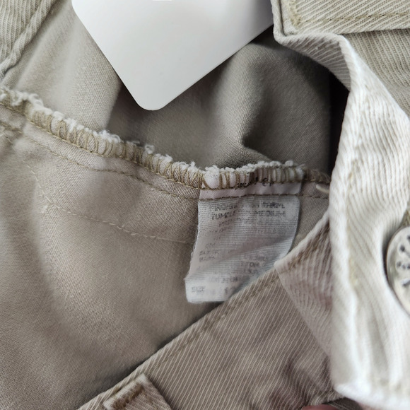 Vintage Riveted Lee Khaki Pleated High Waisted  Capri Trousers Pants 28 - Picture 7 of 7